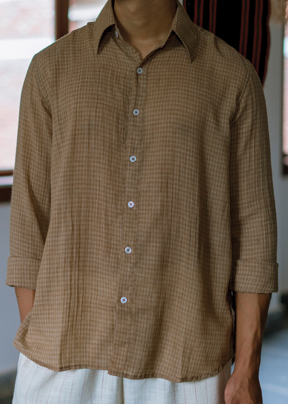 Second Skin - Full Sleeved Shirt - Beige