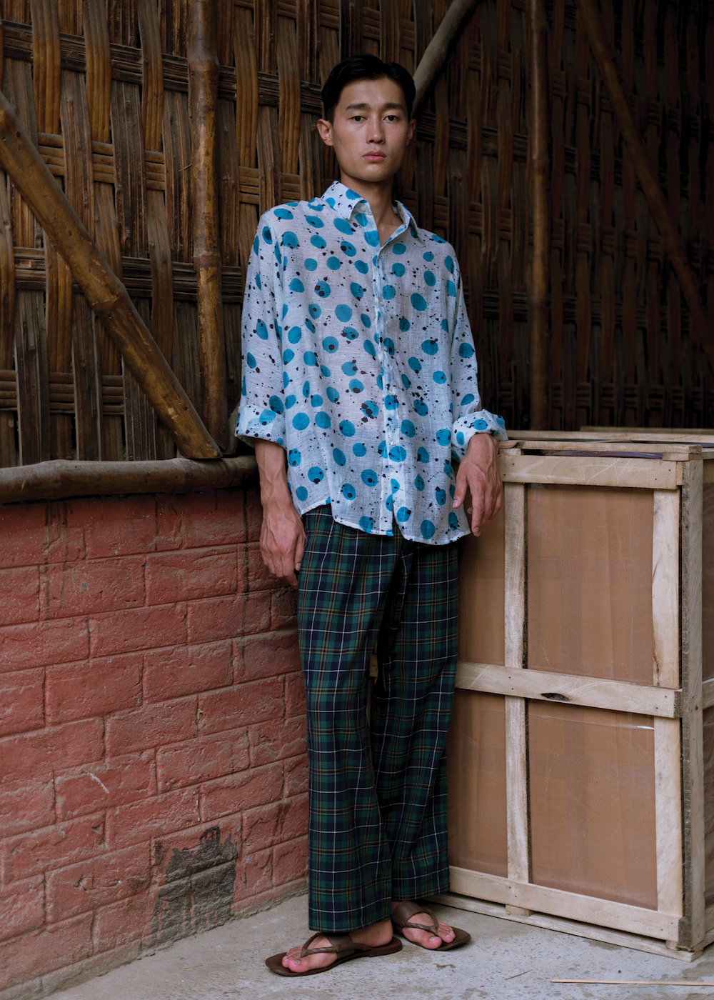 Infinity - Full Sleeved Shirt - Indigo Splatter
