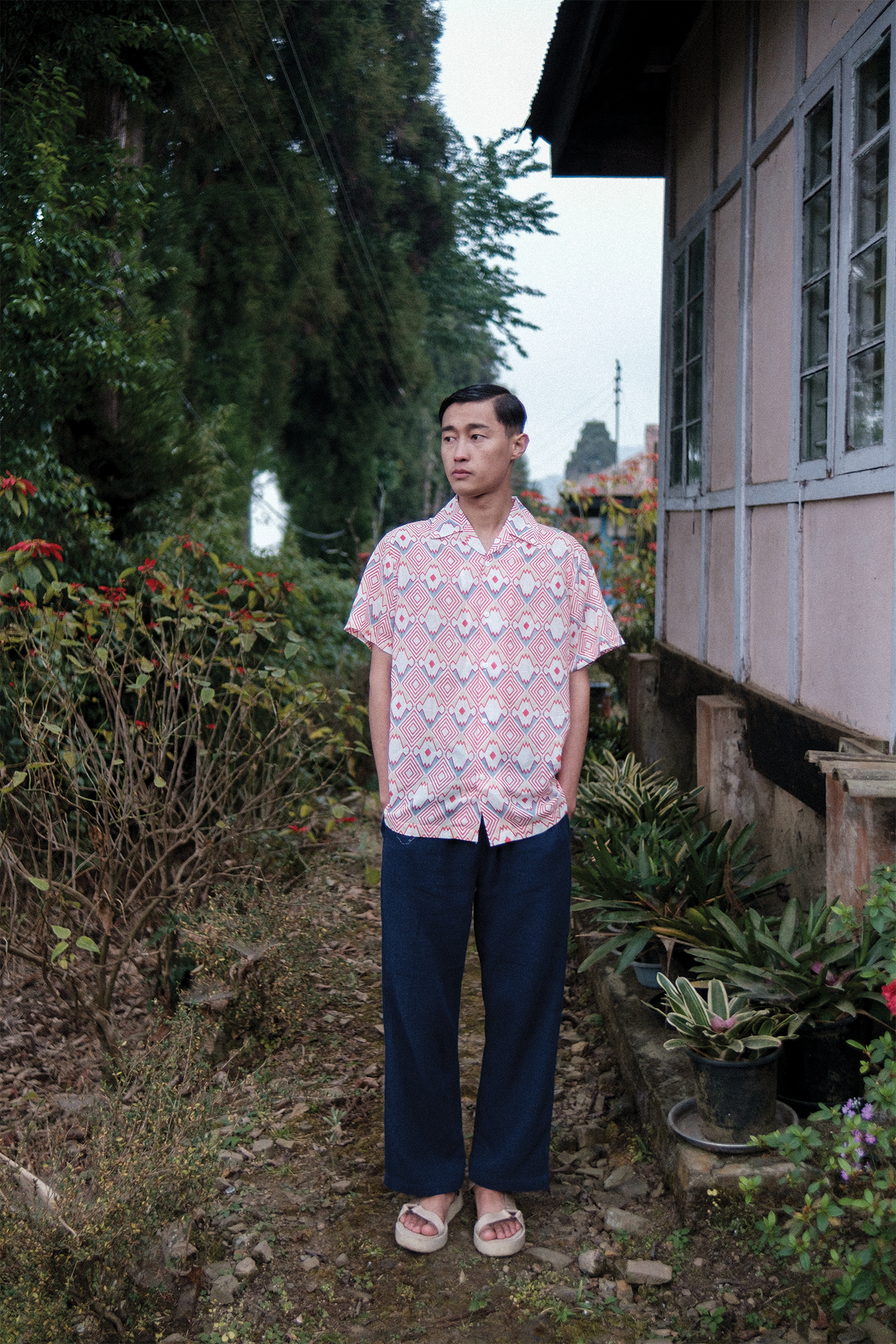 Waro - Half Sleeved Shirt - Red Diamond