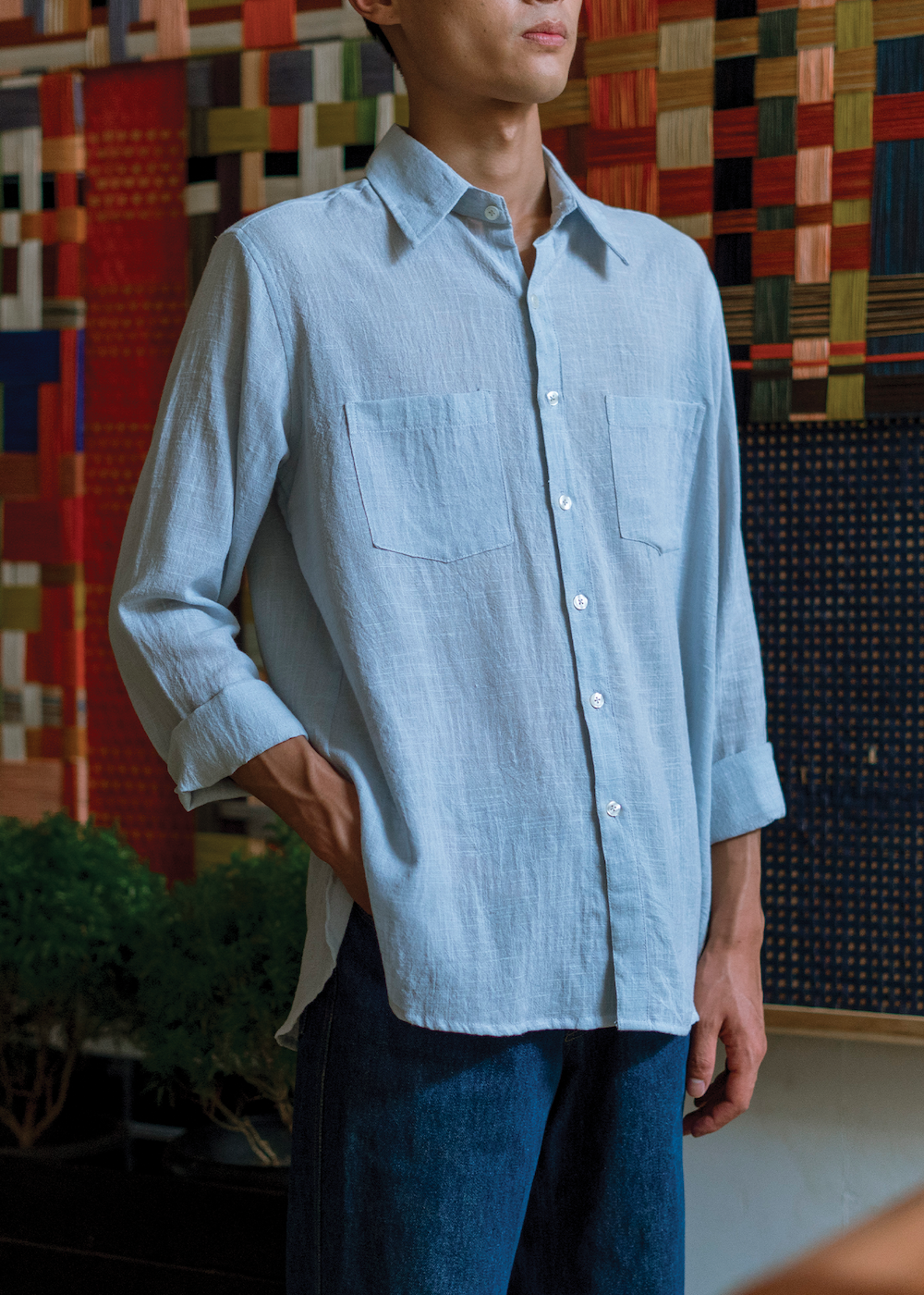 Social Impact - Full Sleeved Shirt - Powder Blue