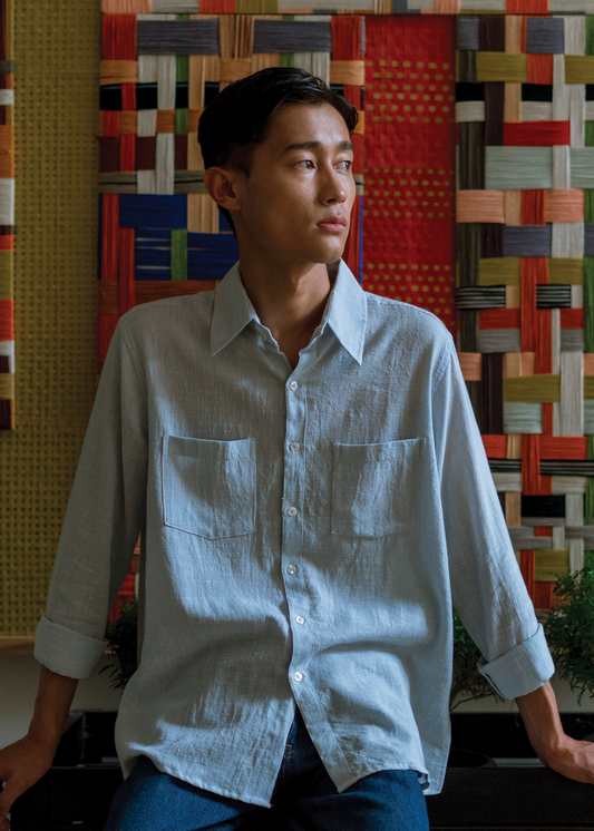 Social Impact - Full Sleeved Shirt - Powder Blue