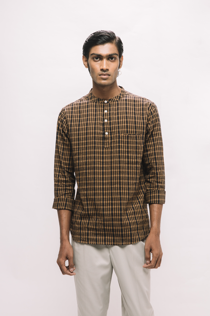 Naga Ao Shirt - Ochre Stripes