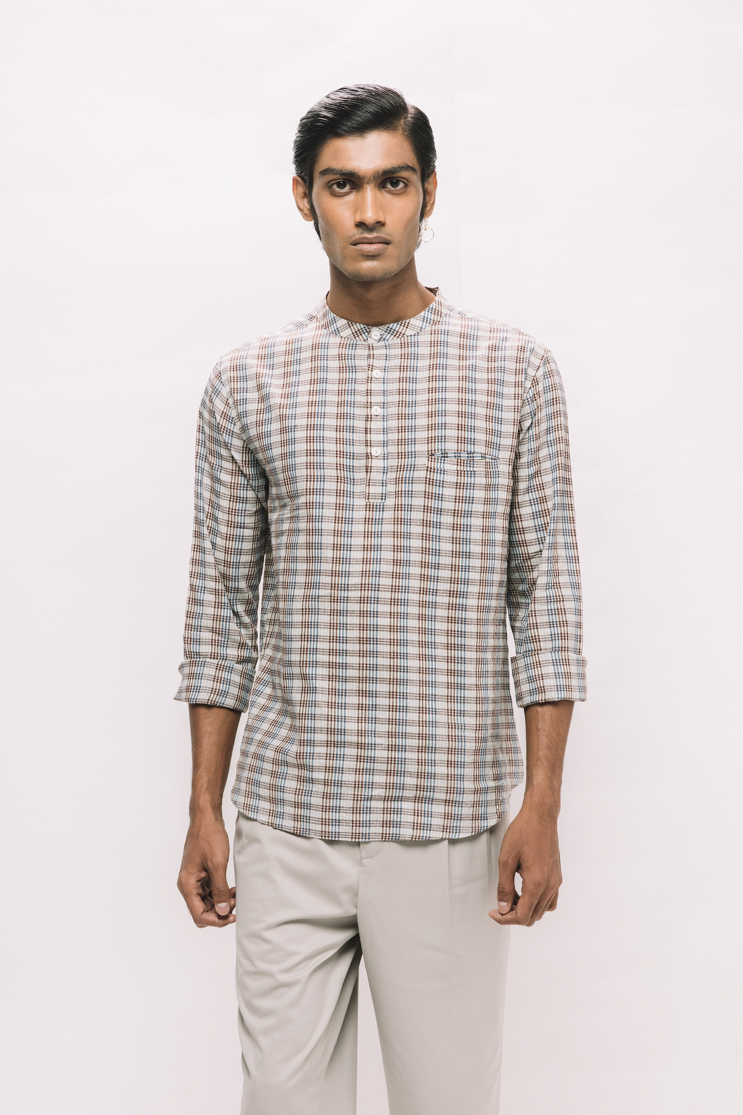 Naga Ao Shirt - Choco Stripes