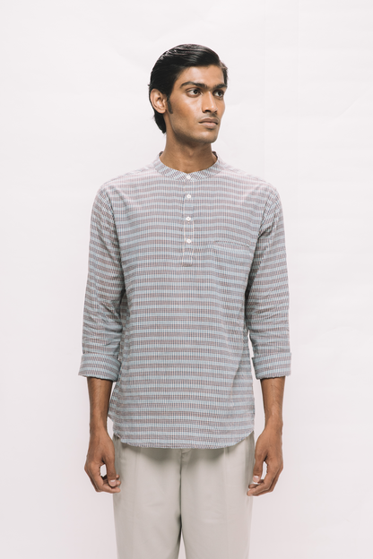 Naga Ao Shirt - Grey Stripes