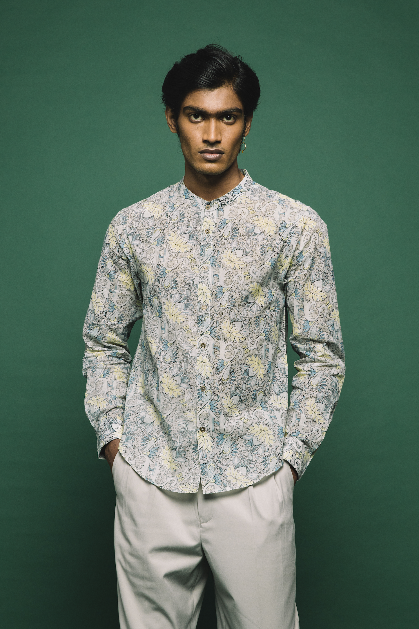 Grey Paisley Shirt